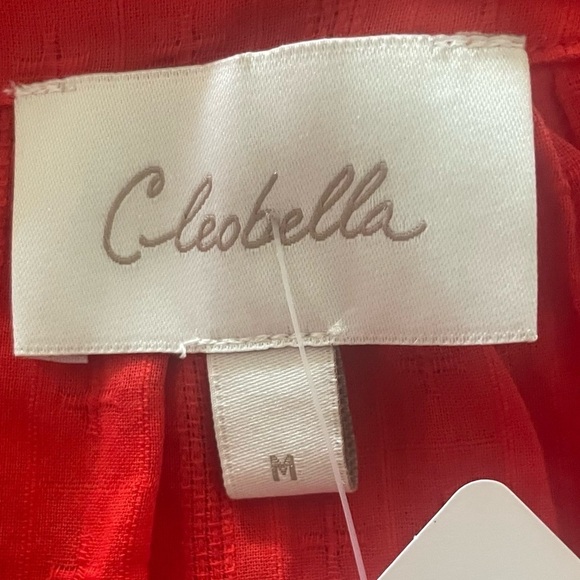 Cleobella Ryan Blouse in Cherry Red Size Medium New - Picture 6 of 16